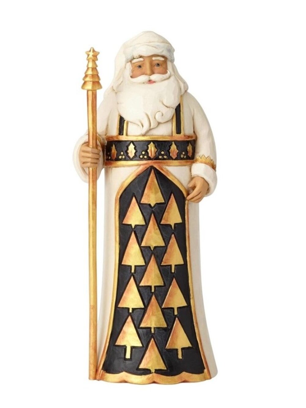 Jim Shore NEW Heartwood Creek Santa Figurine Black Gold Season So Splendid